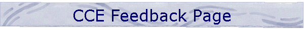CCE Feedback Page